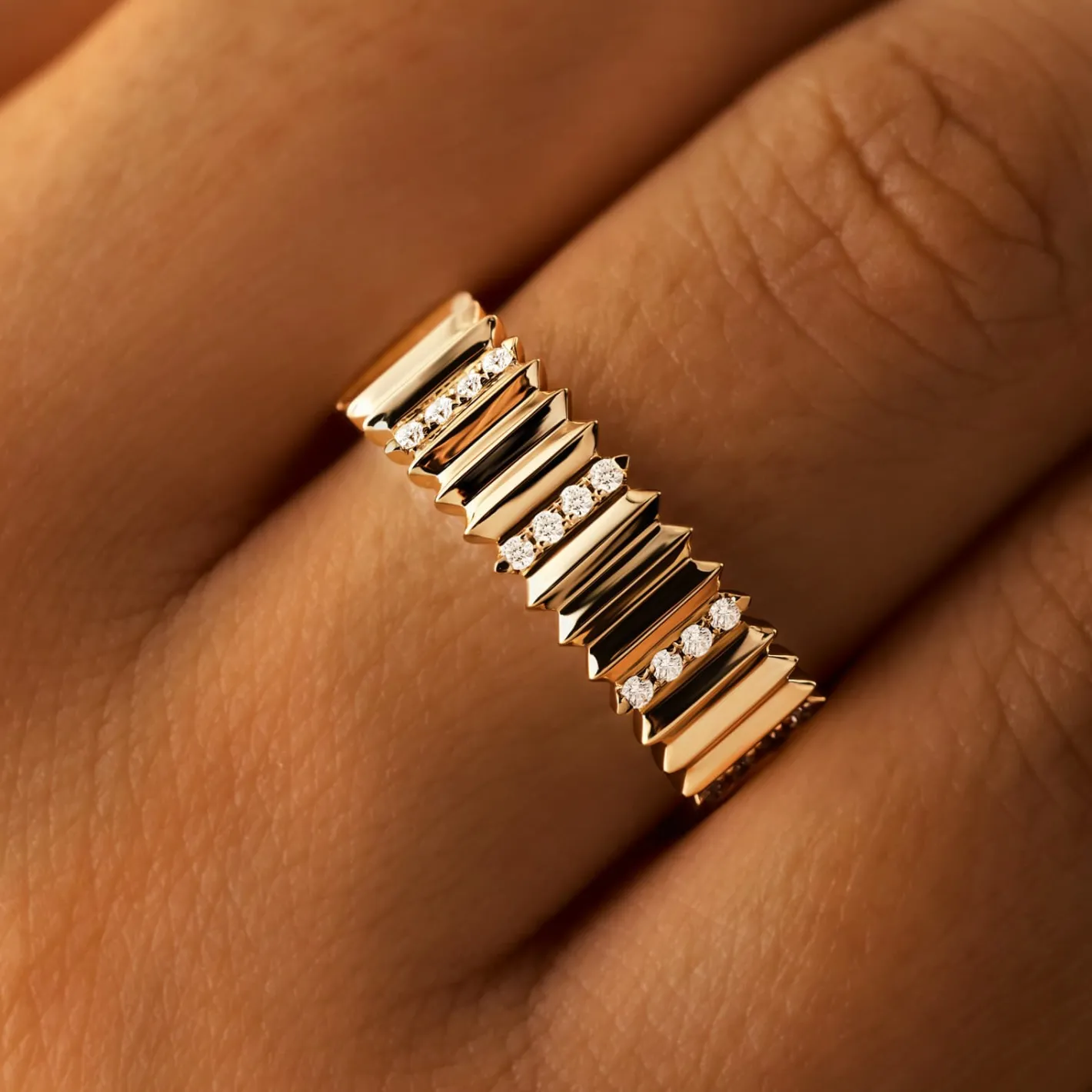 Bague Entaille M Pavée^GEMMYO Online