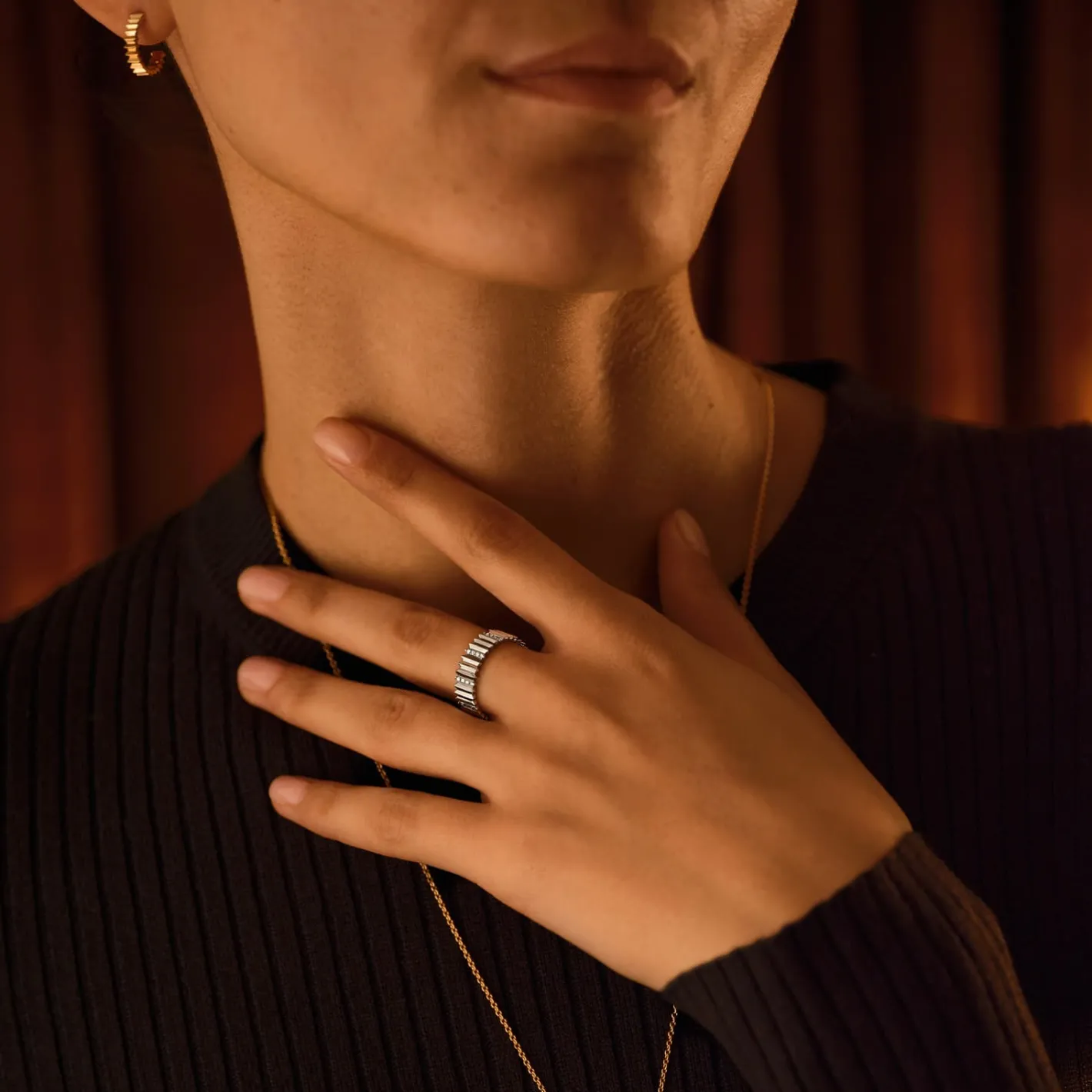 Bague Entaille M Pavée^GEMMYO Online