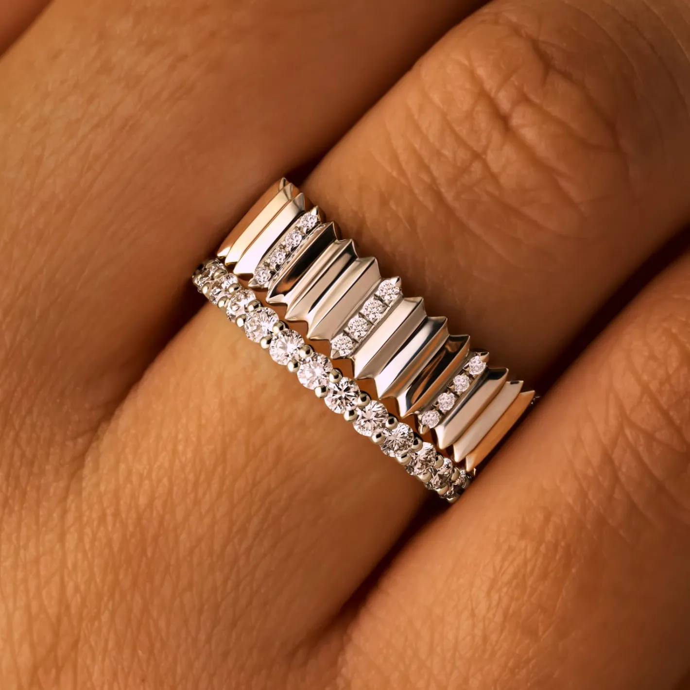 Bague Entaille M Pavée^GEMMYO Online