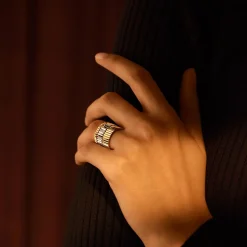 Bague Entaille S Pavée^GEMMYO Discount