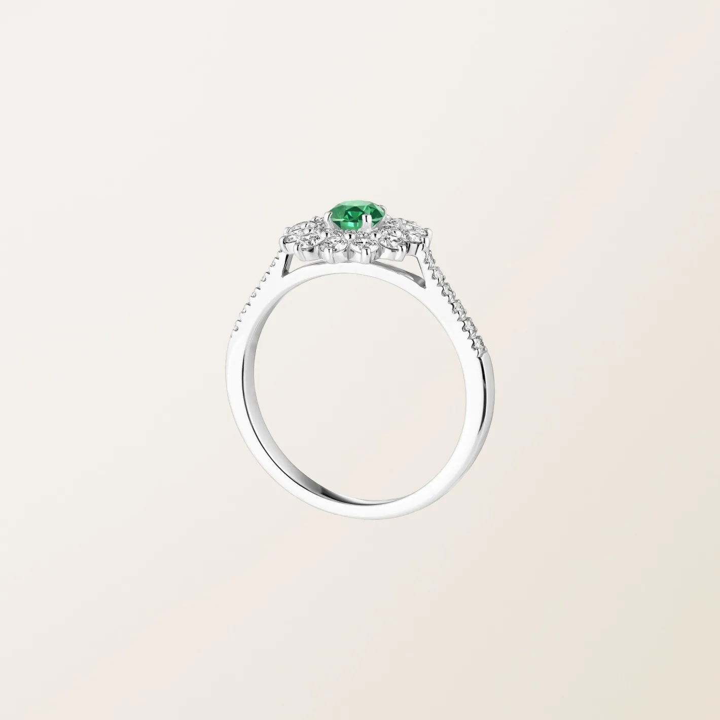 Bague Lefkos 4 mm Pavée^GEMMYO Hot