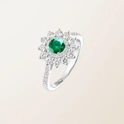 Bague Lefkos 5 mm Pavée^GEMMYO Discount