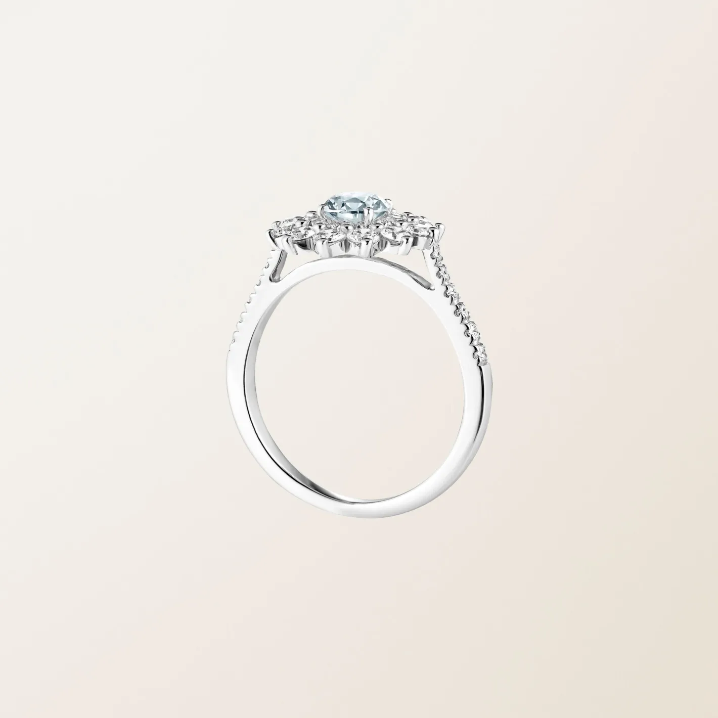 Bague Lefkos 5 mm Pavée^GEMMYO Best