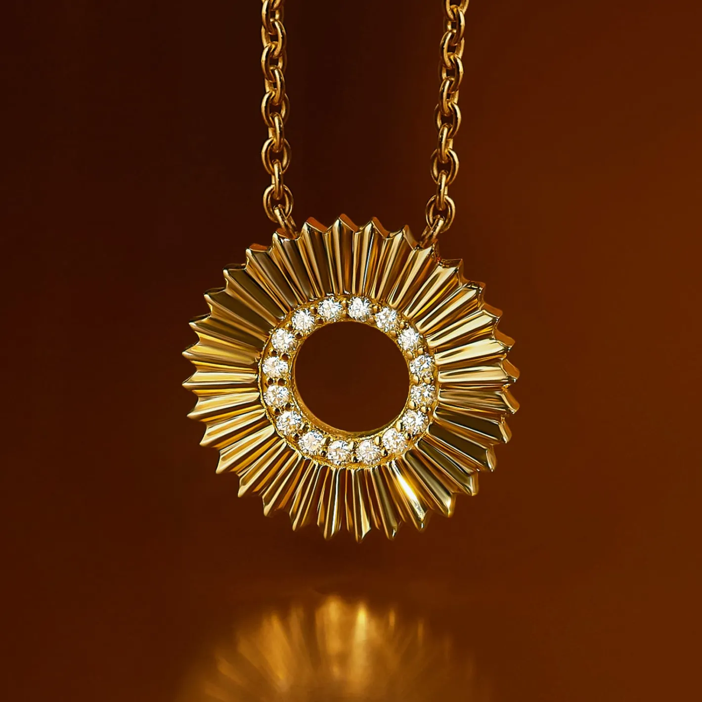 Pendentif Entaille Rayons Pavé^GEMMYO Sale